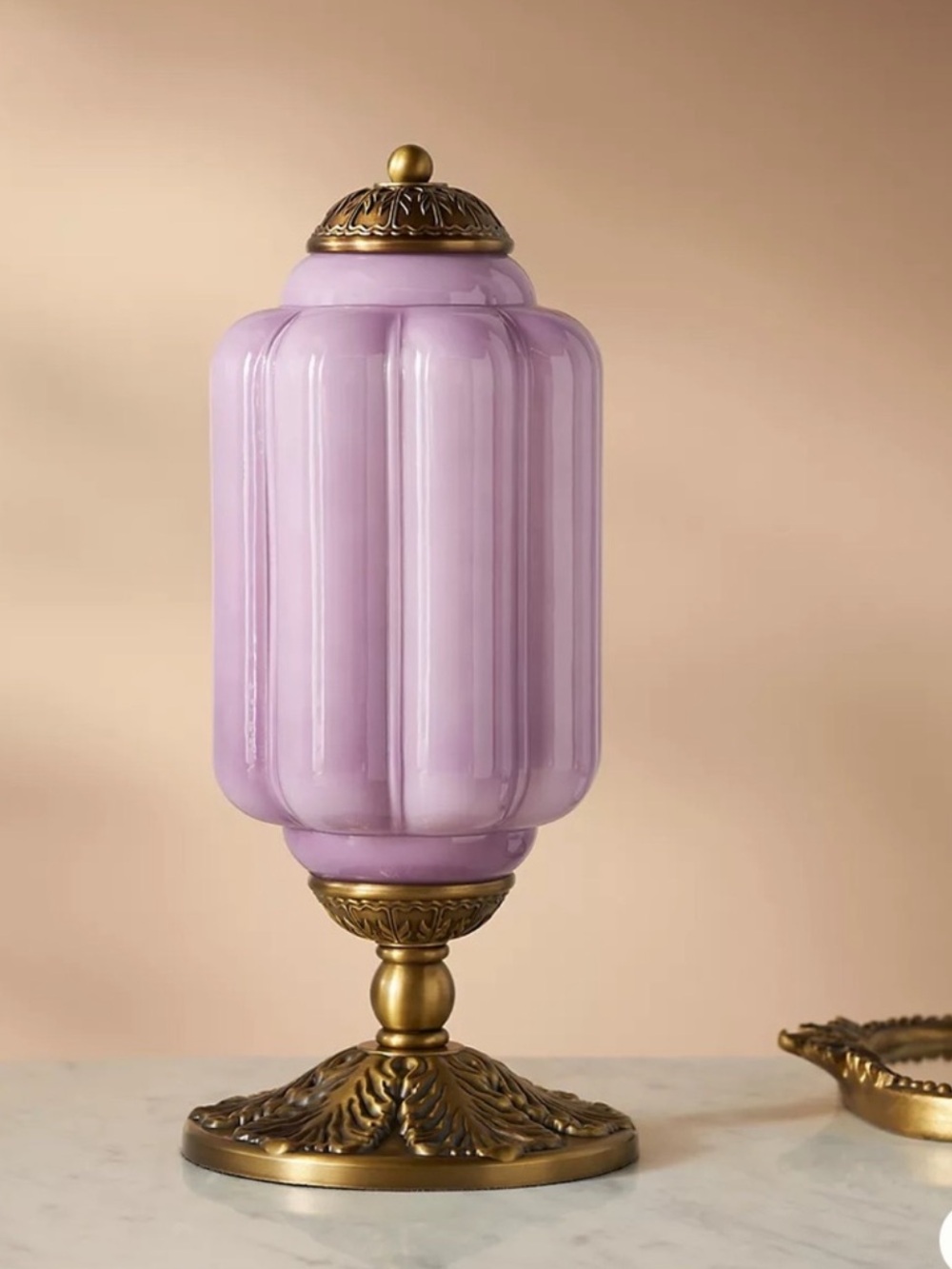 Anthropologie Lavender Eloise
Elegant and Gold Table Lamp.